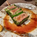 鳥茂 - ピーマンの肉詰め