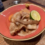 鳥茂 - 黒豚のすき焼き 酢橘で