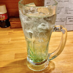 無器用男のざっくり居酒屋 満開 - 青りんごチューハイ　450円