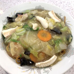 珍々飯店 - イカ野菜焼きそば