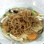珍々飯店 - イカ野菜焼きそばの麺