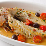 Aqua pazza with seasonal fresh fish