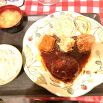 ゆきちゃん - ハンバーグ定食４５０円