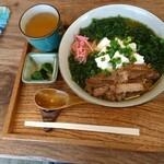 kafuu - 島とうふとあおさの沖縄そば 煮豚トッピング