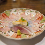 料亭石川 - 氷見の鰤の薄造り