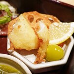 エノテカパージナ - 鱚のフリットと新蓮根のクロカンテ