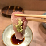 鮨処 多田 - 造り 寒ブリ リフト