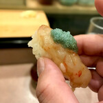 鮨処 多田 - 握り 漬けボタン海老 リフト