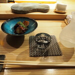 すし屋 蓮太郎 - 煮蛸あて ＆ 田中六五 純米