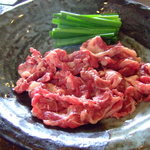 山見茶屋 - 名物馬刺しの溶岩焼き旅行者は食べた方がいいですよ、ワザワザ行く価値あり。