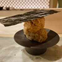 鮨 まるふく - あん肝の海苔巻き