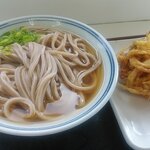 いきいきうどん - かけそば（中）＆野菜かき揚げ