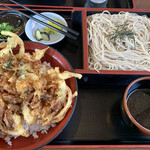 Sobadokoro Hashimoto - ざる蕎麦かき揚げ丼のセット