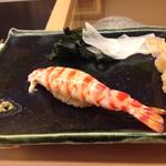 鮨おばな - 蒸し海老、大きい！