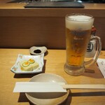 天神寿司 - 生ビール