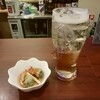 Murotoya Jiro - お通し（ちゃんばら貝）、梅酒ソーダ