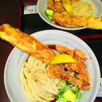 ザンギうどん 一久 - ２人のちくザンぶっかけうどん　９８０円（税込）のアップ【２０２０年１２月】