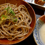 手打ち蕎麦 ほやさけ - （撮影 20120127）辛味汁そばを注文。日本酒を飲みながら、辛味大根の汁につけて少しづついただくのが良いですね。