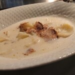 八王子うかい亭 - 温かい白トリュフの一品