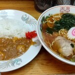 栄水 - カレーセット（ラーメン＋半カレーライス）