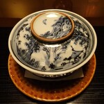 俵屋旅館 - 夕食：温物（蕪蒸し 鼈甲餡掛け 若芽菜 山葵）