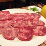 炭火焼肉 ふるかわ - 上タン2人前。