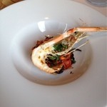 クッチーナ イタリアーナ ガッルーラ - 手長海老とイカ墨を練りこんだ自家製パスタ　♪