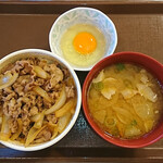 すき家 - 牛丼モーニングセット￥500(税込)