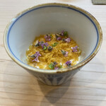 松寿司 - お花畑みたいな白子の蒸し寿司というよりリゾット♡