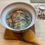 松寿司 - カニ身と内子と外子のあんかけトロトロ茶碗蒸し♡