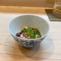 松寿司 - カワハギの肝和え。旬ですよ！脇役なんだけれど間違いない美味しさ。美味♡