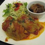 ペコリ カフェ - 本日のペコリランチ　８５０円　本日はロールキャベツと筑前煮