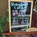 Ristorante Luce - 店頭の置き看板