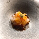 すし屋 蓮太郎 - 白えび黄味しょうゆ