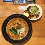 こだわり麺工房たご - 濃厚にぼし担々麺＆チャーシュー丼