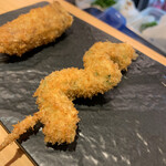 串カツ くしくし - 芝海老のしそ巻