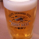 Yakinikusansui - 生ビール580円です。