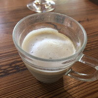 キハチ 青山本店 - マッシュルームと牛蒡のスープ