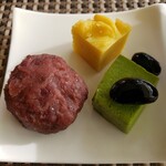 Soba Dining 蕎花 - スイートポテト、抹茶のムース、小さなおはぎ