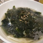 0秒レモンサワー 仙台ホルモン焼肉酒場 ときわ亭 - わかめスープ