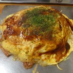 お好み焼 キャベツ - そば肉玉６００円＋イカ天・チーズ２２０円