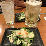 まんば - お通し&リキュール