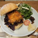 喫茶さえき - テンペバーガー(サラダセット)