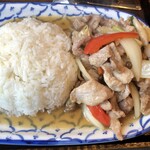 タイ料理 ピピアイランド - 日替わりランチの牛肉生姜炒め