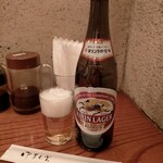 Tonkatsu Kawa - ビール中瓶650円