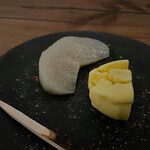 伍 - きみしぐれと、梨。
      いつも、お菓子も優しい。