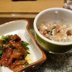 焼鳥 MOZU - チャンジャ・お通し。