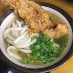 讃岐うどん がもう - あつい小、ゲソの天ぷら。250円