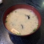 十八番 - マスターのご厚意、しじみの味噌汁。