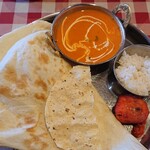 Indian restaurant Shakti - Ｂセット(エビカレー)  チキンティッカが美味しい